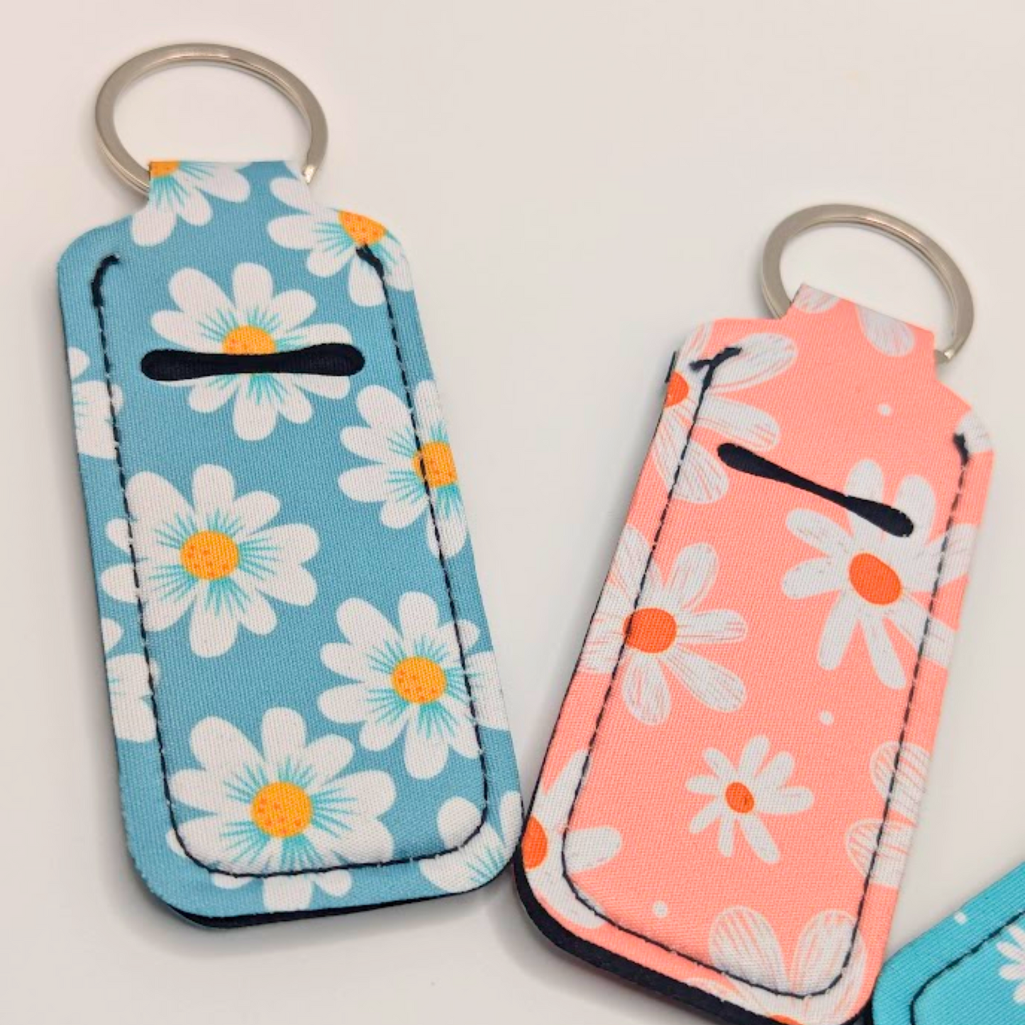 Floral Lipbalm Holder Keychain
