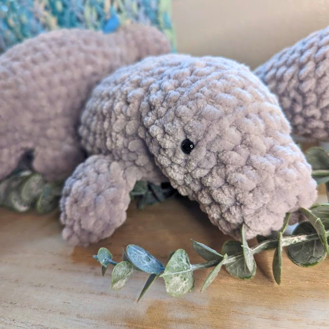 Mulberry and Moo Moo the Florida Manatee Crochet Patterns Bundled, Digital Download