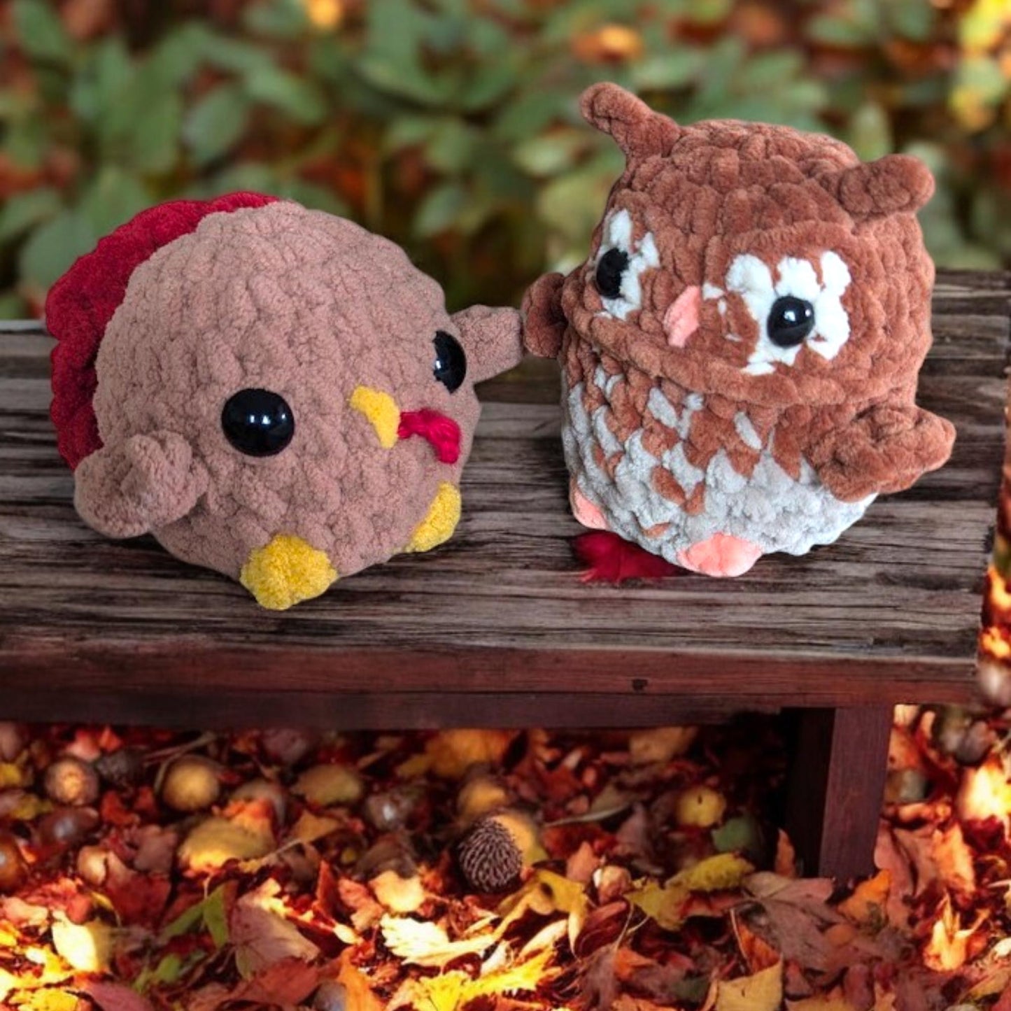 Turkey & Owl | No Sew Bird Crochet Pattern