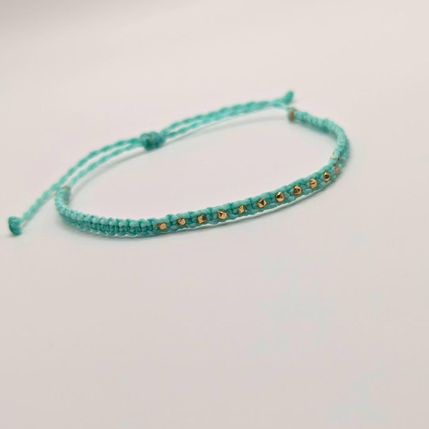 Gold Hematite Macrame Bracelet