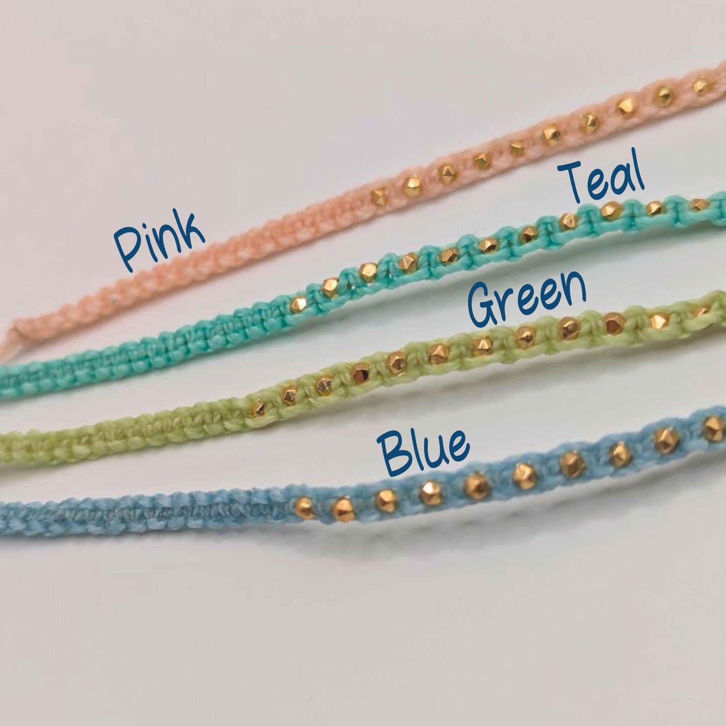 Gold Hematite Macrame Bracelet