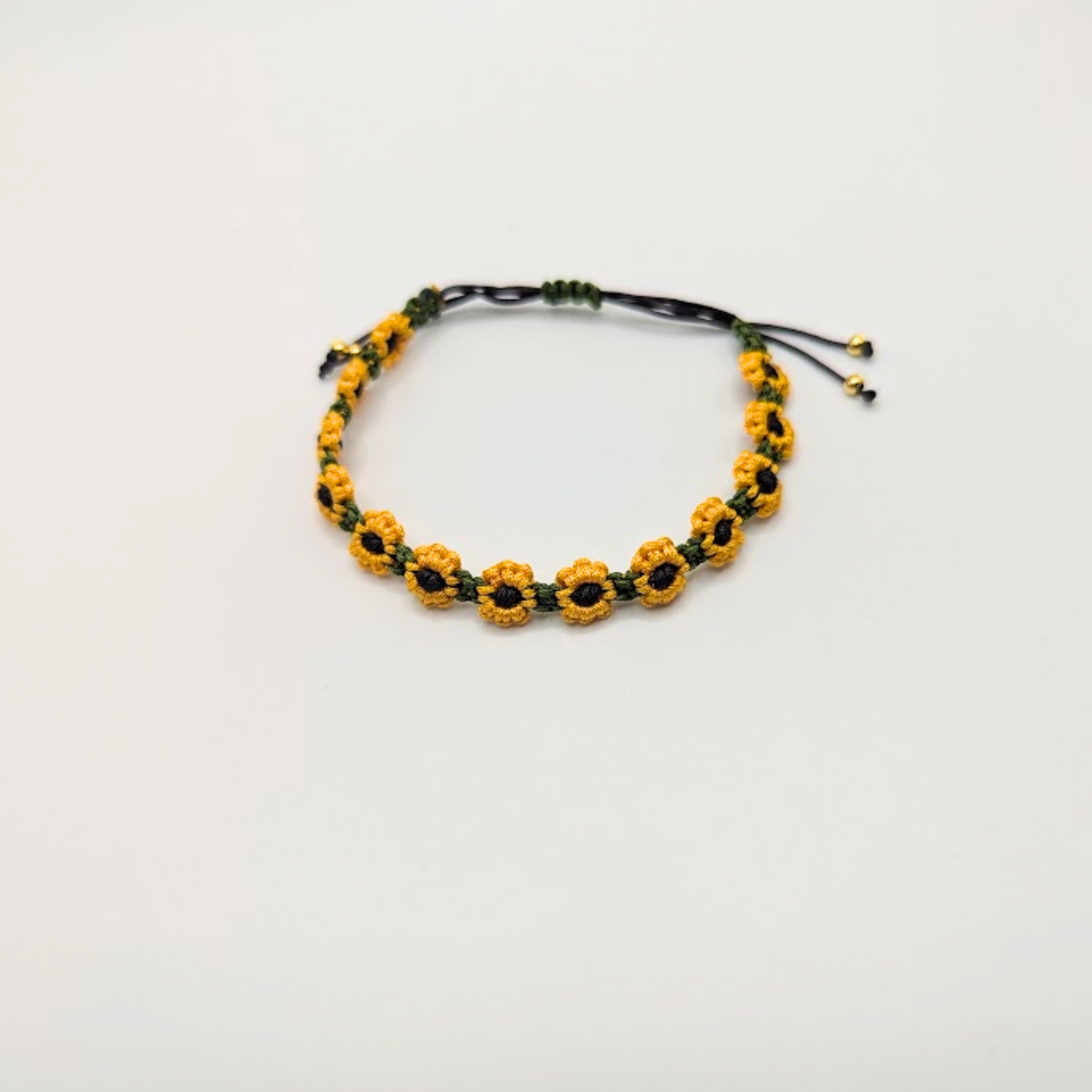 Sunflower Macrame Bracelet