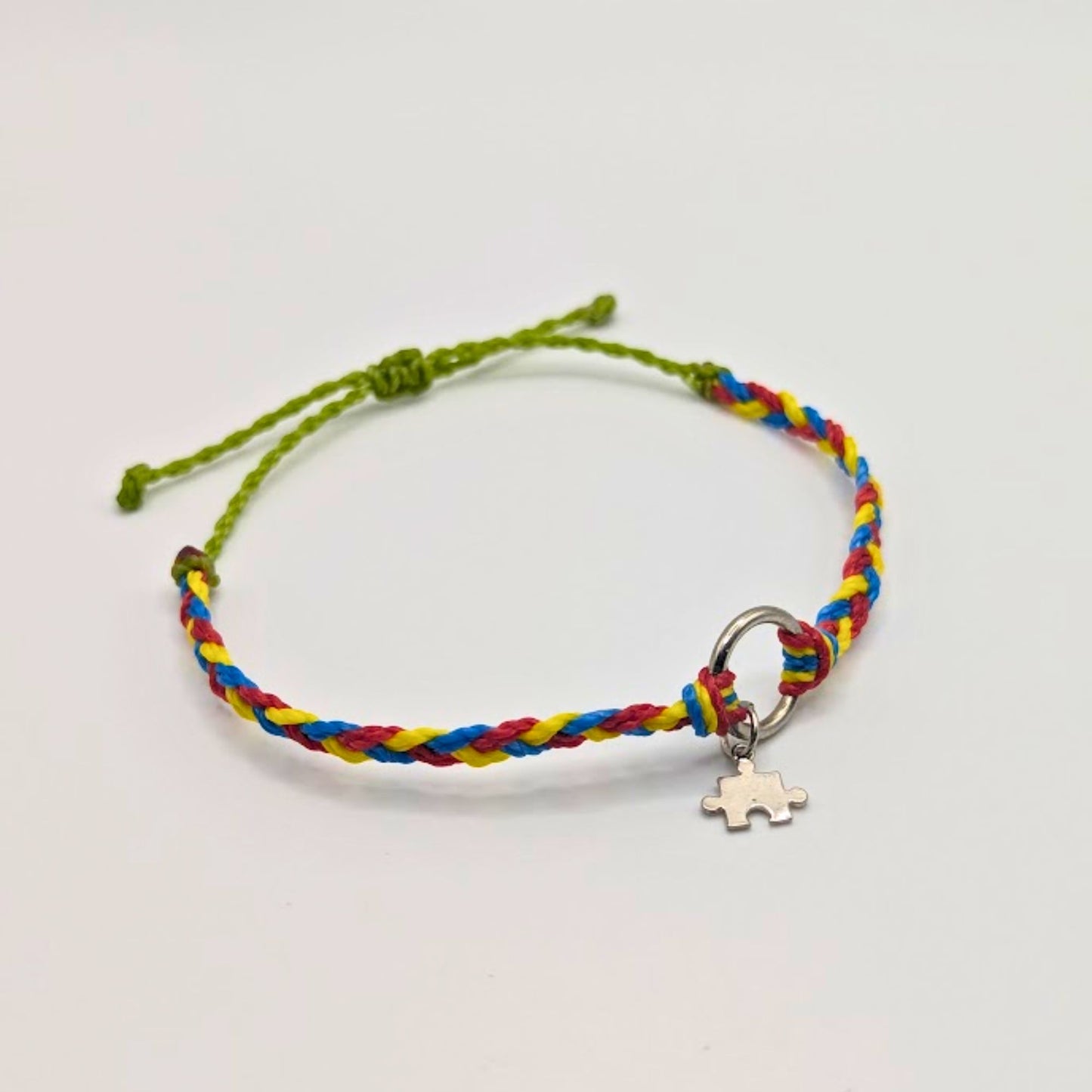 Braided Autism Macrame Bracelet | Primary Colors