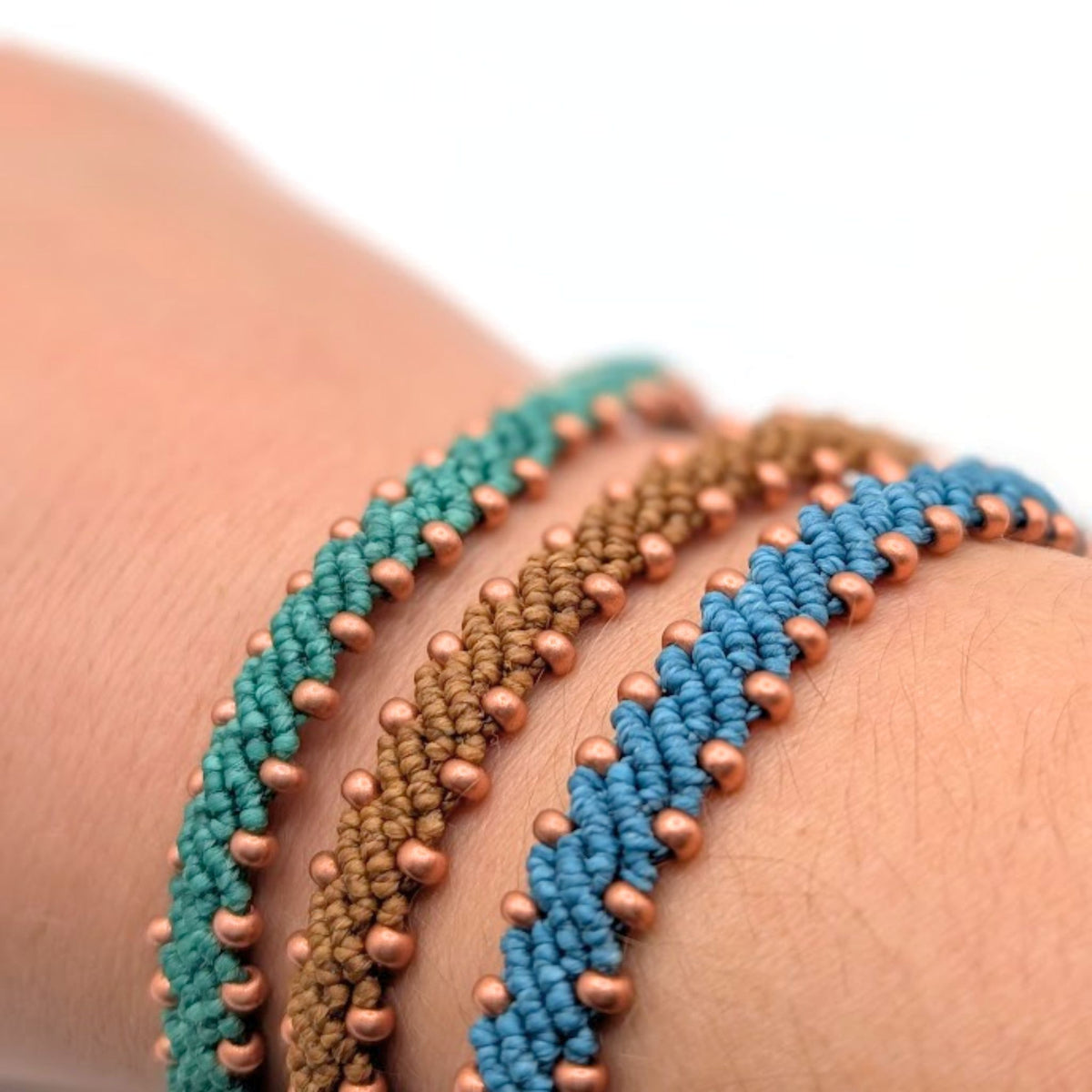 Boho Bracelet Blue | Micro-Macrame Kit - Level 3