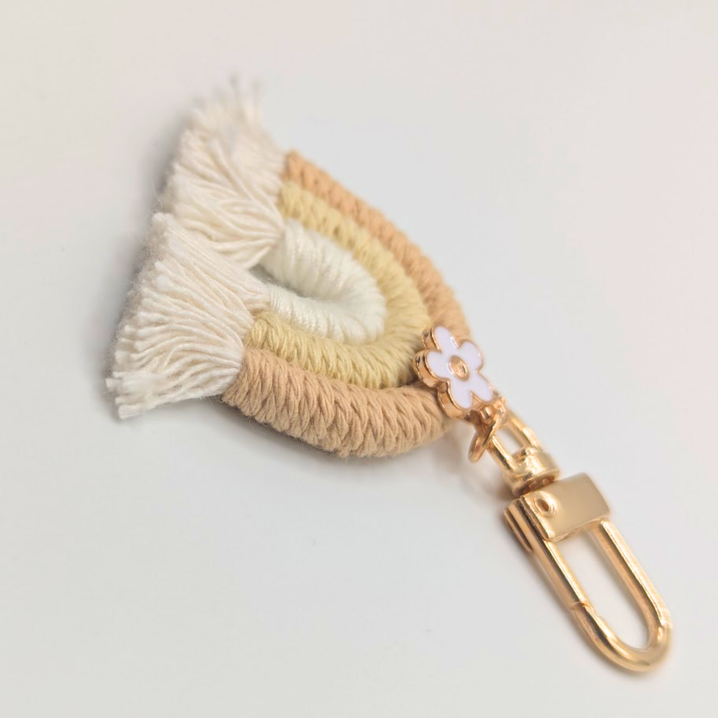 Macrame Rainbow Keychain