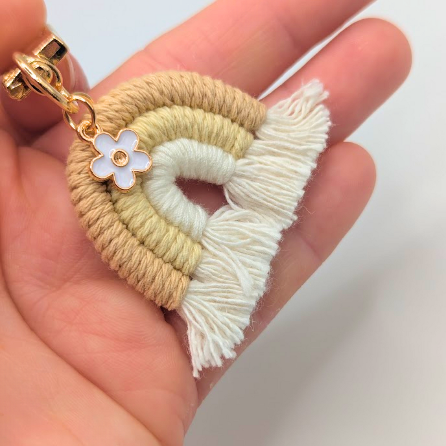Macrame Rainbow Keychain
