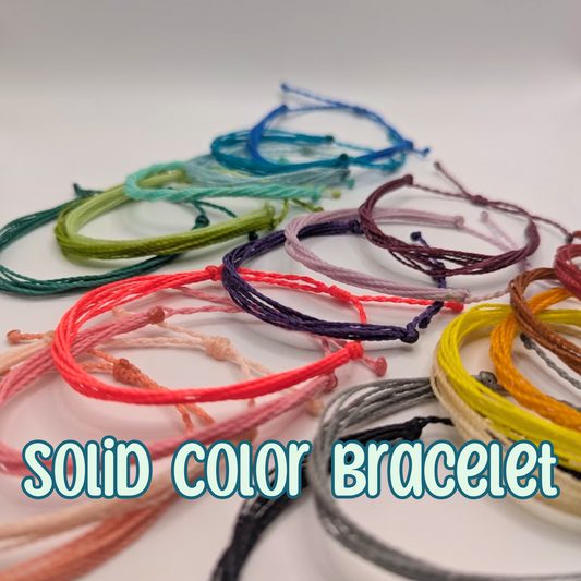 Solid Color String Bracelets