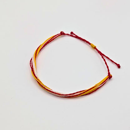 Kansas City Chiefs Football Cord Macrame String Bracelet Set