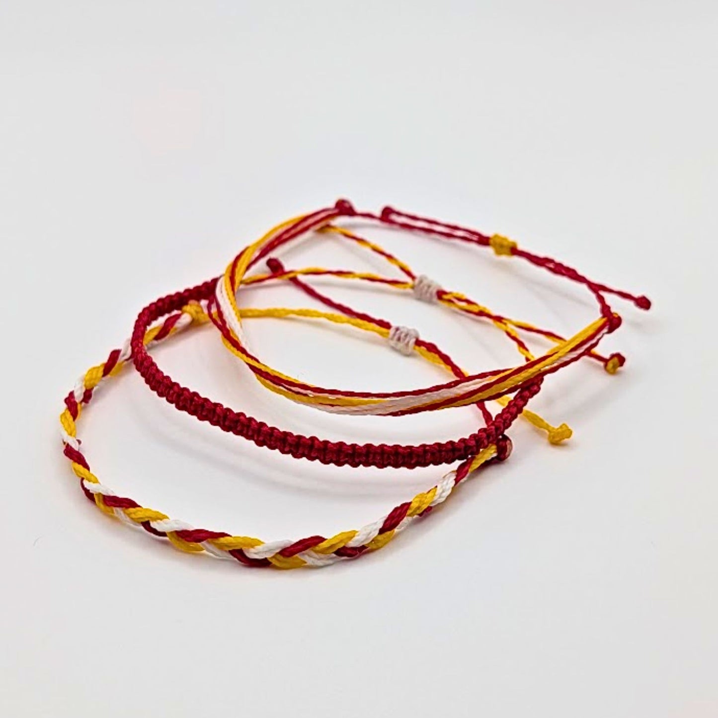 Kansas City Chiefs Football Cord Macrame String Bracelet Set