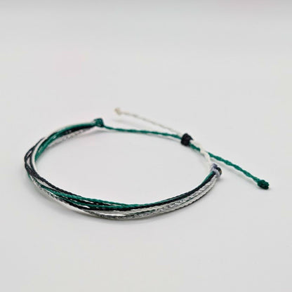 Philadelphia Eagles Football Cord Macrame String Bracelet Set