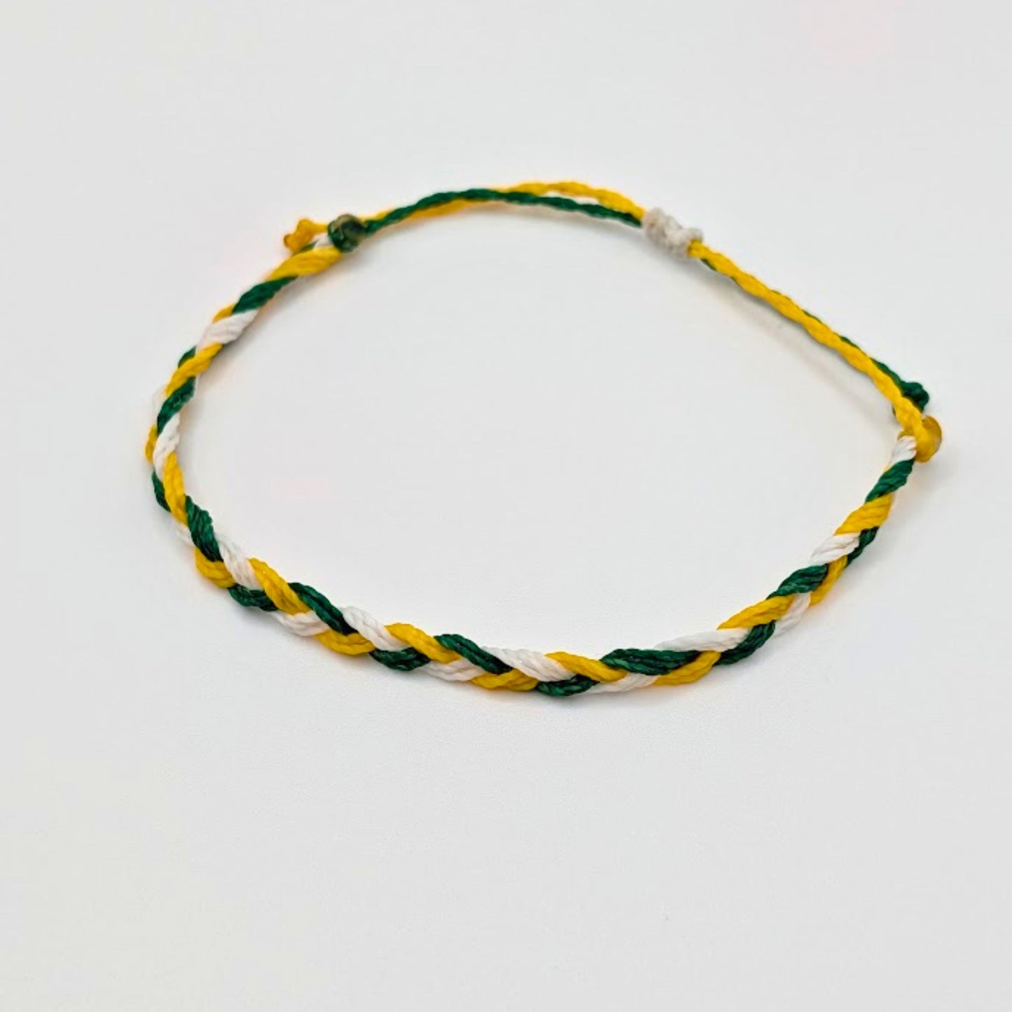 Green Bay Packers Football Cord Macrame String Bracelet Set