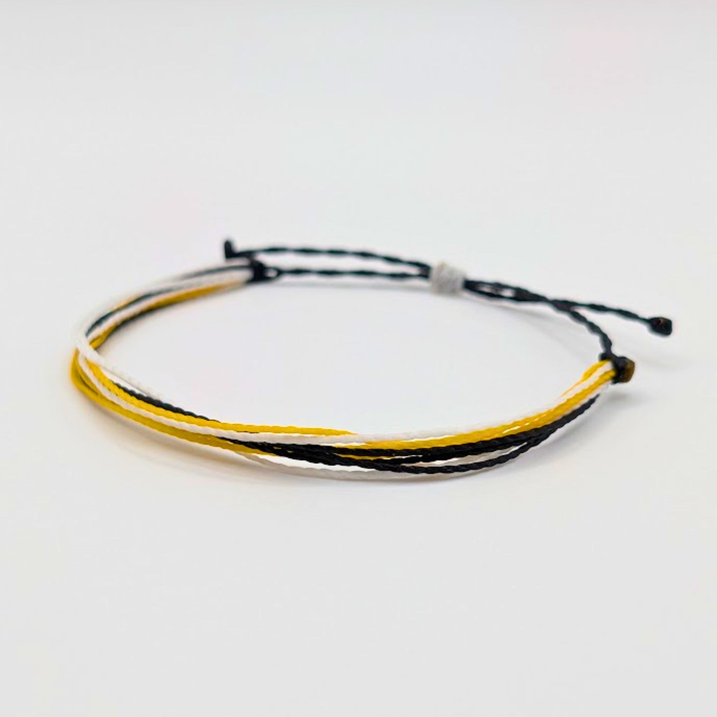 Pittsburgh Steelers Football Cord Macrame String Bracelet Set