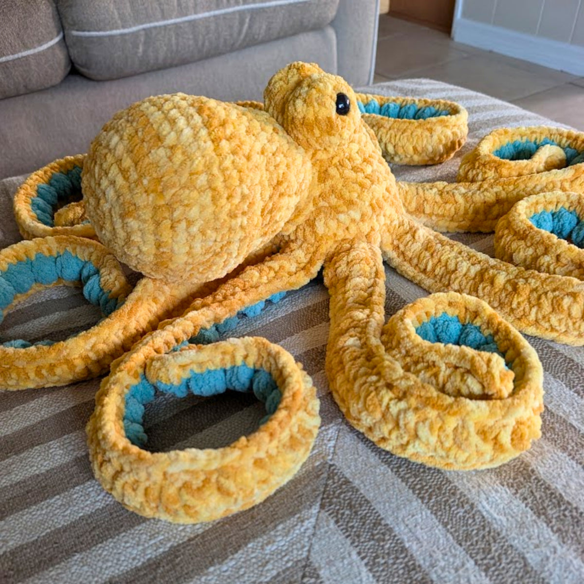 Large Anchor | Octopus Plushie Yellow
