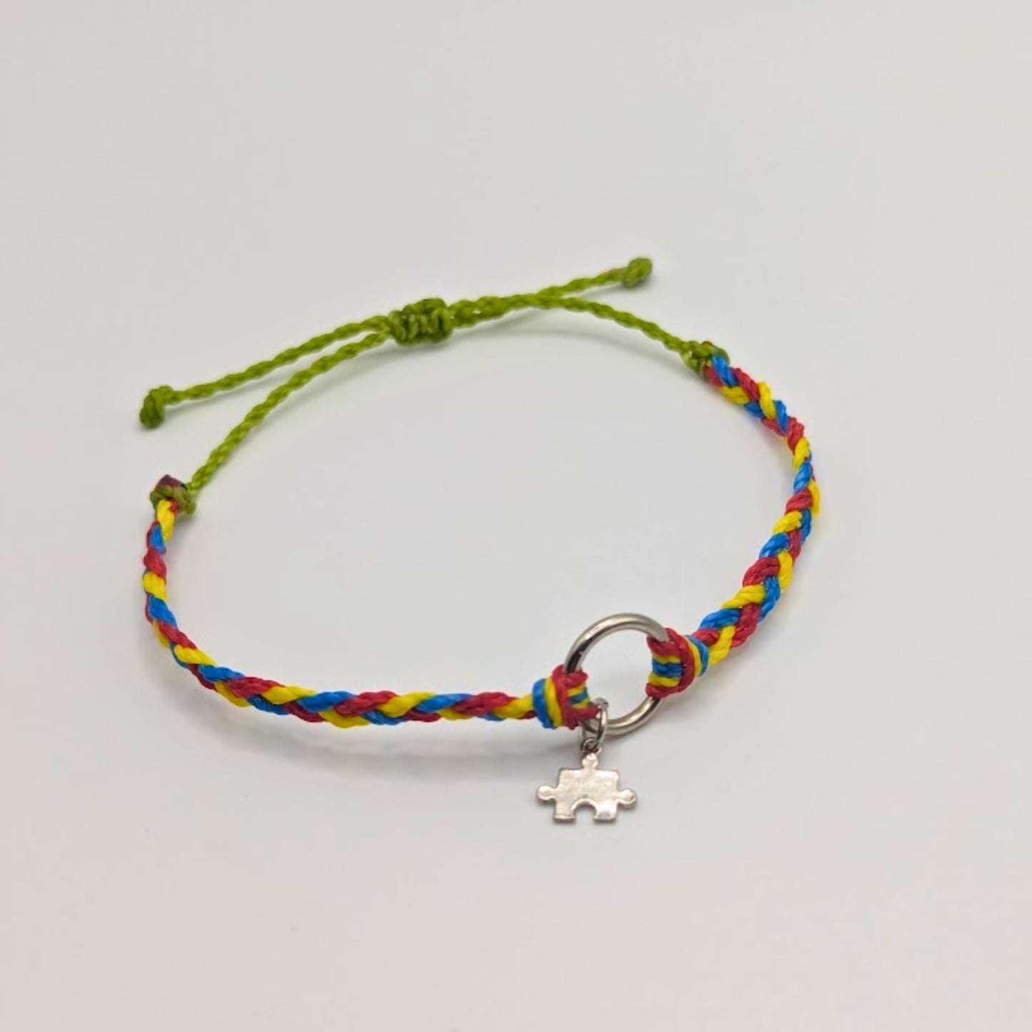 Braided Autism Macrame Bracelet | Primary Colors