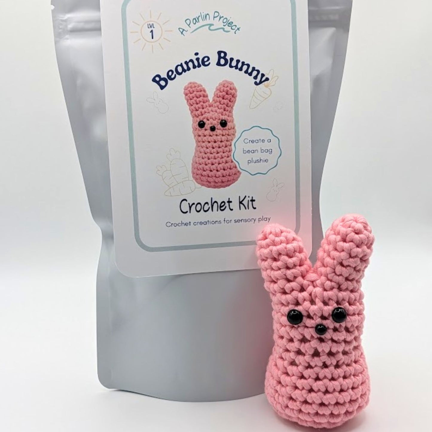 Beanie Bunny PINK | Crochet Kit - Level 1