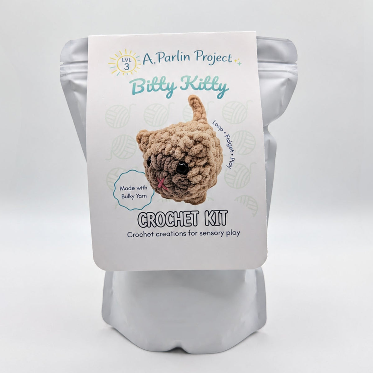 Bitty Kitty Brown | Crochet Kit - Level 3