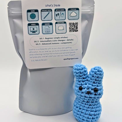 Beanie Bunny BLUE | Crochet Kit - Level 1