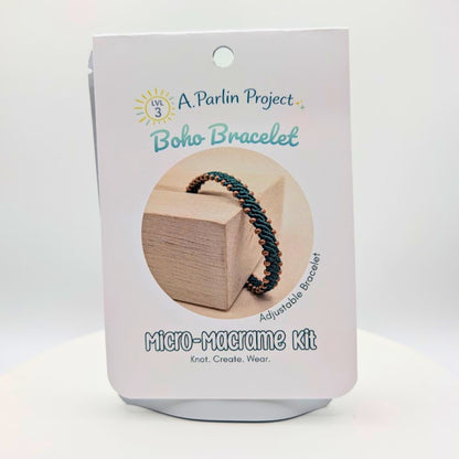 Boho Bracelet Green | Micro-Macrame Kit - Level 3