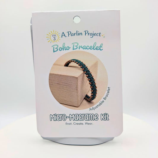 Boho Bracelet Green | Micro-Macrame Kit - Level 3