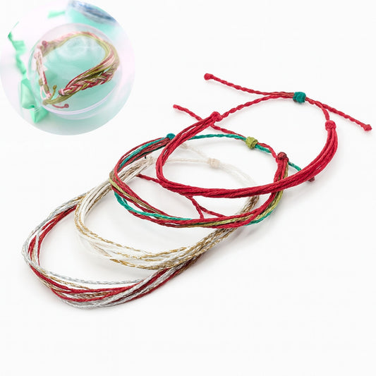 Classic Christmas Holiday Ornament Set | Macrame Bracelets