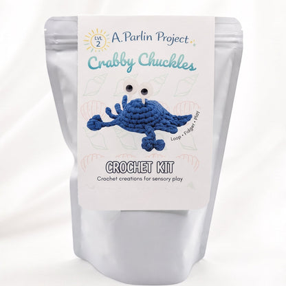 Crabby Chuckles (Blue) | Crochet Kit - Level 2