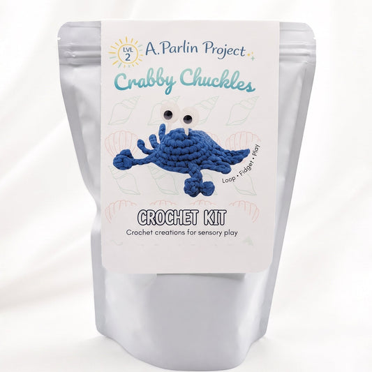 Crabby Chuckles (Blue) | Crochet Kit - Level 2