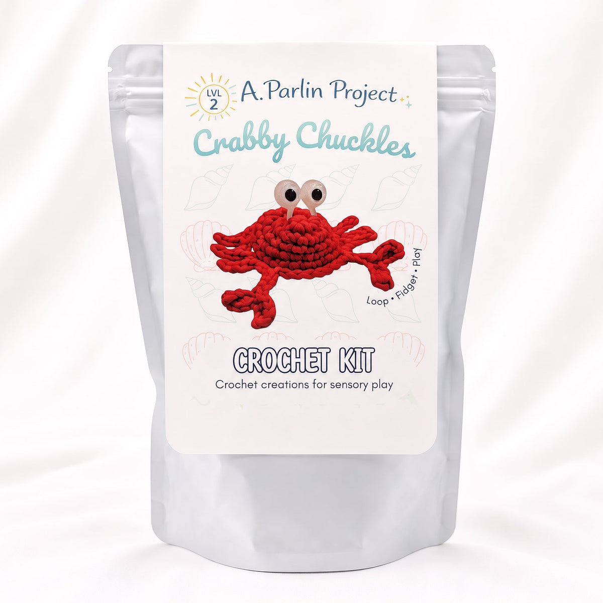 Crabby Chuckles (Red) | Crochet Kit - Level 2
