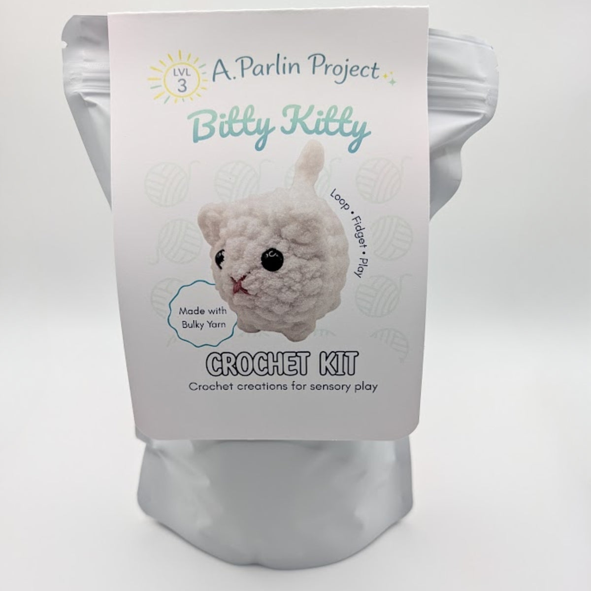 Bitty Kitty White | Crochet Kit - Level 3