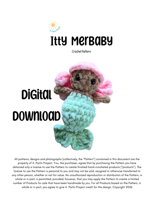 Itty Bitty Merbaby| Crochet Pattern