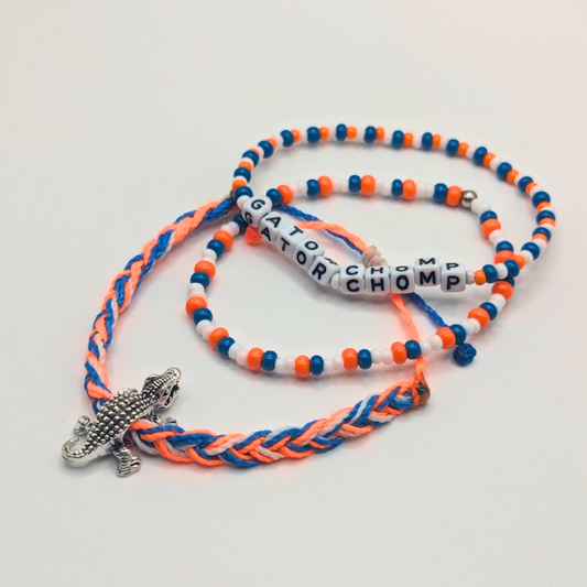 FL Gators College Bracelet Stack