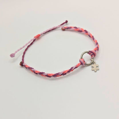 Braided Autism Macrame Bracelet | Feminine Colors