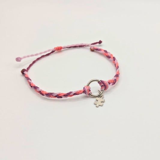 Braided Autism Macrame Bracelet | Feminine Colors