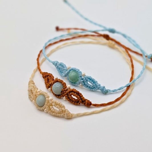 Boho Amazonite Macrame Bracelet