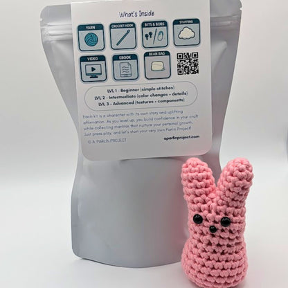 Beanie Bunny PINK | Crochet Kit - Level 1