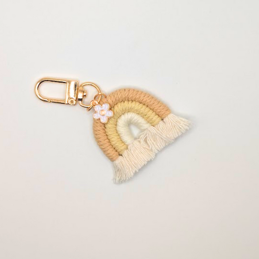 Macrame Rainbow Keychain